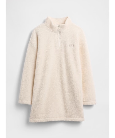 ボア オーバーサイズ GAPロゴ スウェットワンピース (キッズ)