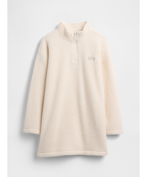ボア オーバーサイズ GAPロゴ スウェットワンピース (キッズ)