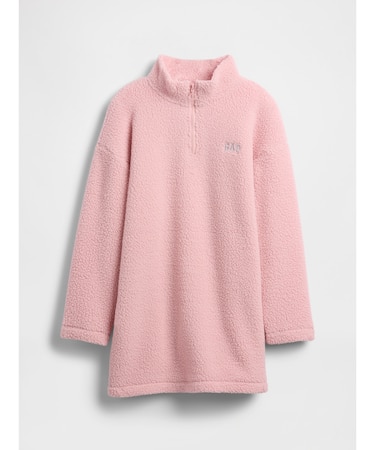 ボア オーバーサイズ GAPロゴ スウェットワンピース (キッズ)