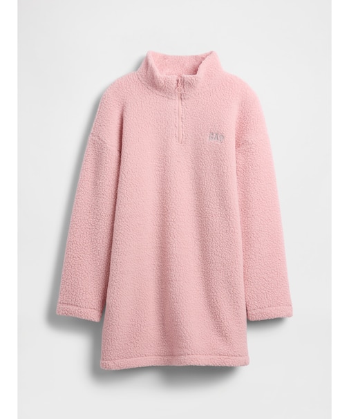 ボア オーバーサイズ GAPロゴ スウェットワンピース (キッズ)