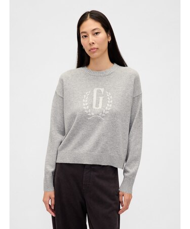 GAPロゴ インターシャセーター