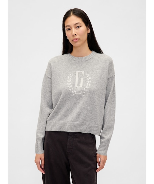 GAPロゴ インターシャセーター