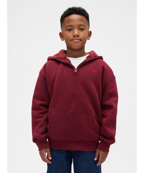 GAP ロゴ ジップアップパーカー 赤 160cm xxl 【公式通販】