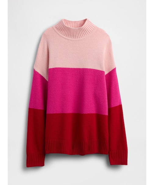 CashSoft カシミヤタッチ ストライプ チュニックセーター (キッズ)