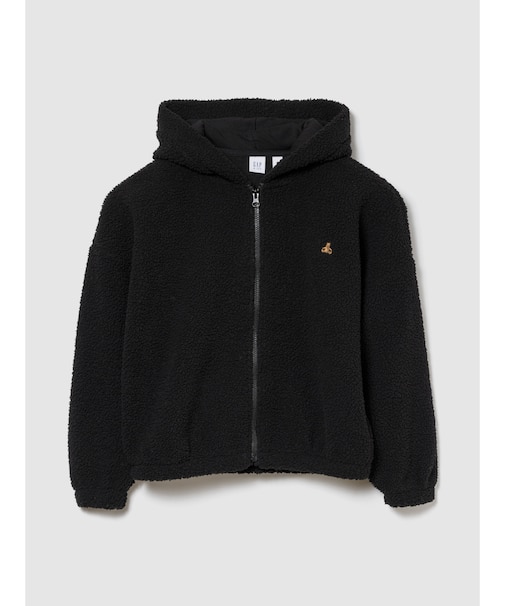 ボア オーバーサイズ くまさん ジップアップパーカー (キッズ)