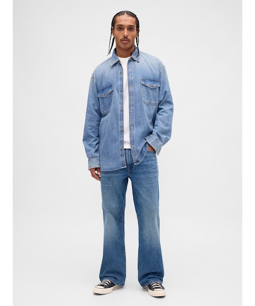 ルーズフィット ブーツカットデニム