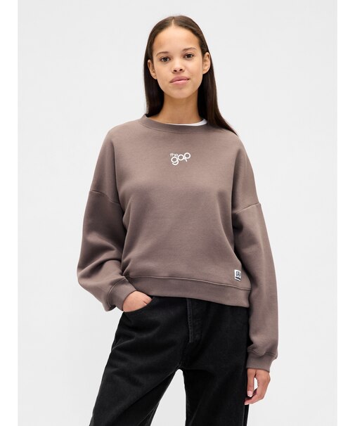 オーバーサイズ ウェッジ GAPロゴ スウェットシャツ