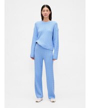 CashSoft カシミヤタッチ ケーブルニットパンツ