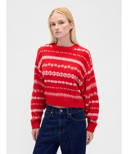 ふわもこ オーバーサイズ クルーネックセーター