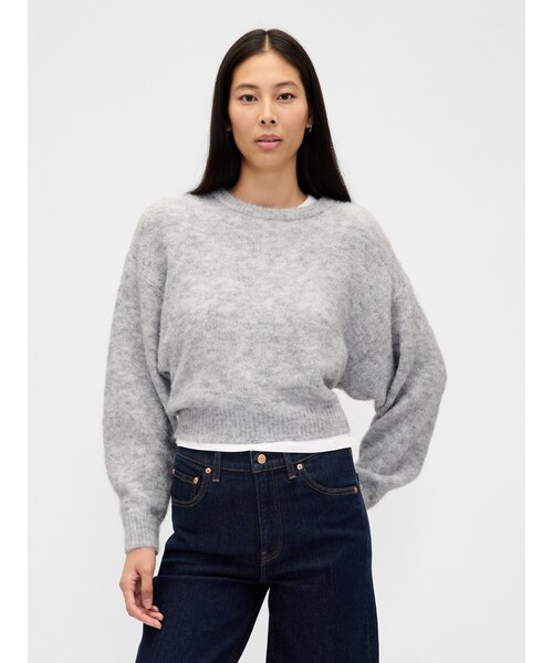 ふわもこ ミドル38サイズ ふわもこ オーバーサイズ クルーネックセーター｜ギャップの通販