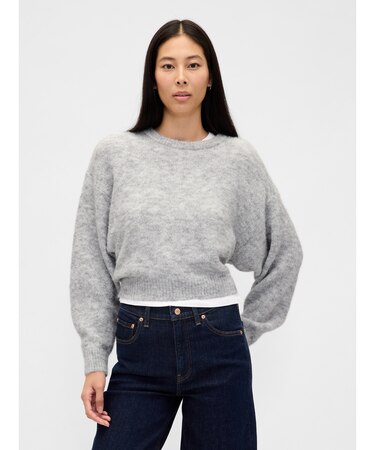 ふわもこ オーバーサイズ クルーネックセーター