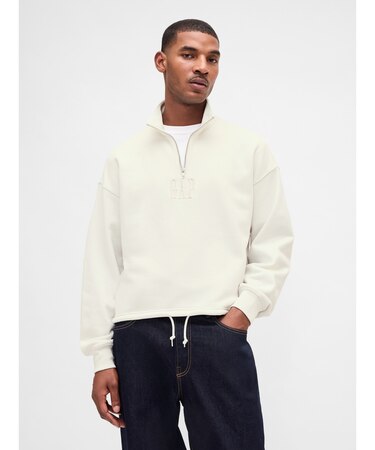 ヴィンテージソフト GAPロゴ ハーフジップ プルオーバー