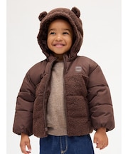 リサイクル ボア くまさん パファージャケット (幼児・ベビー)