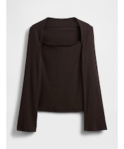 モダンリブ エンベロープネック トップス