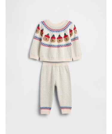 くまさん フェアアイル ニットコーデセット (ベビー)