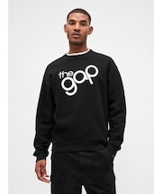 リラックスフィット GAPロゴ クルーネック スウェットシャツ