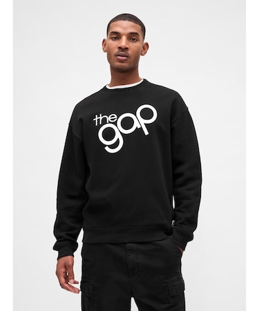 リラックスフィット GAPロゴ クルーネック スウェットシャツ