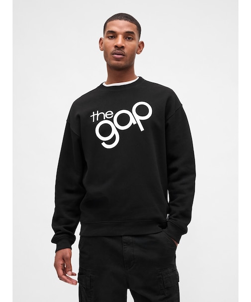 リラックスフィット GAPロゴ クルーネック スウェットシャツ