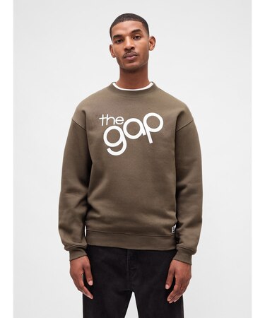 リラックスフィット GAPロゴ クルーネック スウェットシャツ