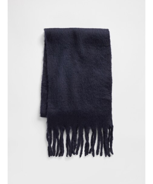 ブラッシュド フリンジ マフラー