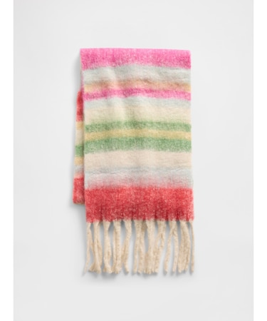 ブラッシュド フリンジ マフラー