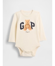 オーガニックコットン くまさん GAPロゴ ボディスーツ (ベビー)