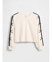 ヴィンテージソフト Vネック リボンスウェットシャツ (キッズ)