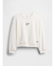 オーバーサイズ ウェッジ Gapロゴ スウェットシャツ (キッズ)