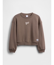 オーバーサイズ ウェッジ Gapロゴ スウェットシャツ (キッズ)