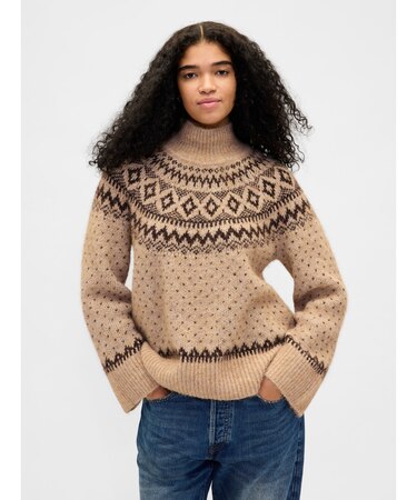 ふわもこ オーバーサイズ タートルネックセーター