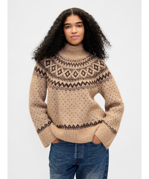 ふわもこ オーバーサイズ タートルネックセーター