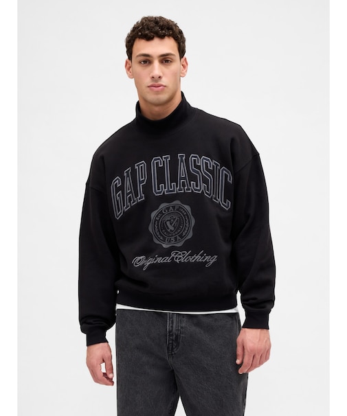 ヴィンテージソフトモックネック クロップド GAPロゴ スウェットシャツ