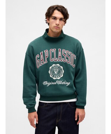 ヴィンテージソフトモックネック　クロップド GAPロゴ スウェットシャツ