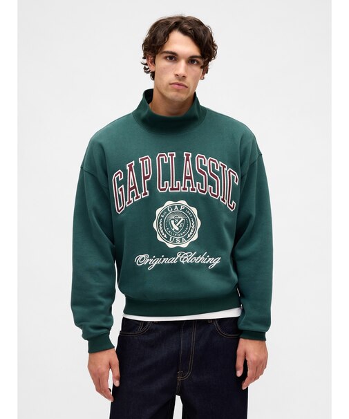 ヴィンテージソフトモックネック　クロップド GAPロゴ スウェットシャツ