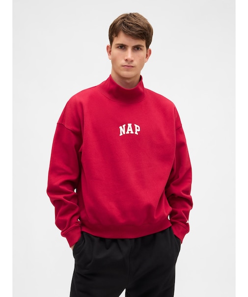 ヴィンテージソフト NAPロゴ モックネック スウェットシャツ