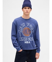 NBA ニューヨーク ニックス クロップド グラフィックTシャツ