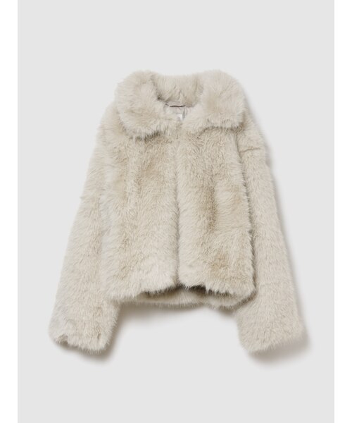 GAP リサイクルフェイクファークロップドコート リサイクル フェイクファー クロップドコート (キッズ)｜ギャップの