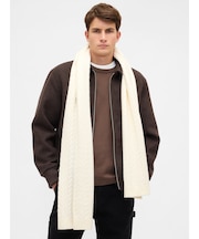 CashSoft カシミヤタッチ ケーブルニットマフラー