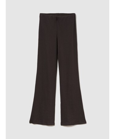 モダン ワイドリブ フレアパンツ