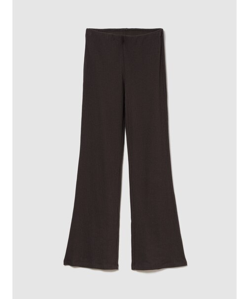モダン ワイドリブ フレアパンツ