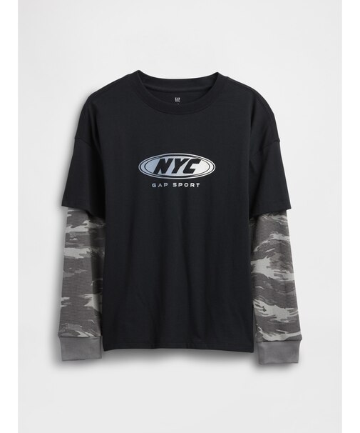 2in1 グラフィックGAPロゴTシャツ (キッズ)