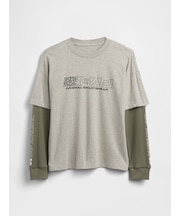 2in1 グラフィックGAPロゴTシャツ (キッズ)