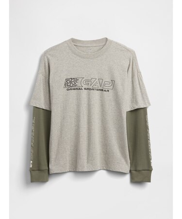 2in1 グラフィックGAPロゴTシャツ (キッズ)