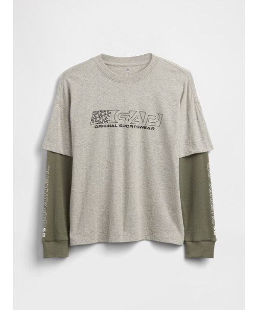 2in1 グラフィックGAPロゴTシャツ (キッズ)