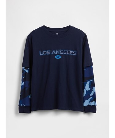 2in1 グラフィックGAPロゴTシャツ (キッズ)