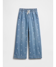 ハイライズ プルオン ワイドデニム (キッズ)