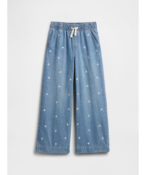 ハイライズ プルオン ワイドデニム (キッズ)