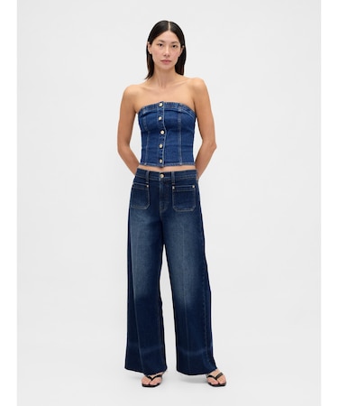 ハイライズ ストライドワイドデニム