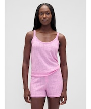 ライトウェイト CashSoft カシミヤタッチ ポインテール ハートパジャマタンクトップ