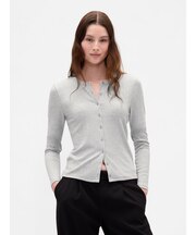 モダン クルーネック カーディガン